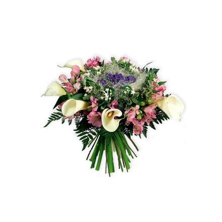 Bouquet with Calla Lilies and Alstroemeria (IT)