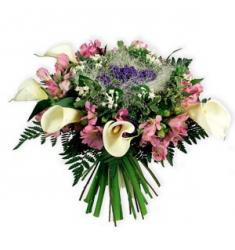 Bouquet with Calla Lilies and Alstroemeria (IT)