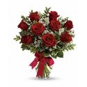 10 Red roses in a vase (Cy)