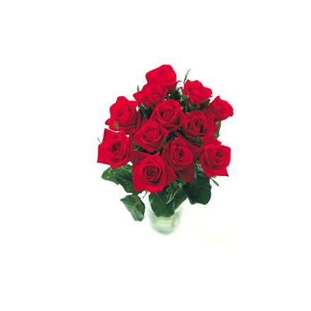 12 Κόκκινα Τριαντάφυλλα με βάζο