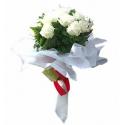 9 White Roses Bouquet