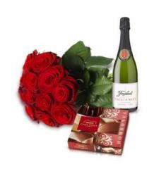 15 roses+shampagne+chocolate box (MD)