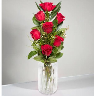 7 Red Roses Short Stems (IT)