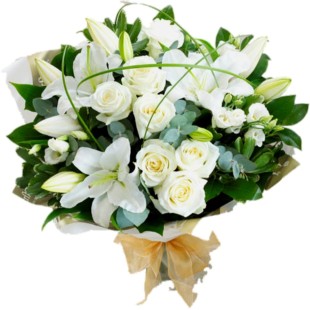 Λευκή ανθοδέσμη 