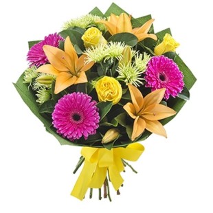 Μπουκέτο εποχής με έντονα χρώματα  Μπουκέτο εποχής με έντονα χρώματα