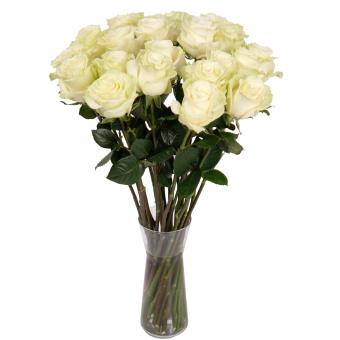  Florist's white roses μπουκέτο (CH)